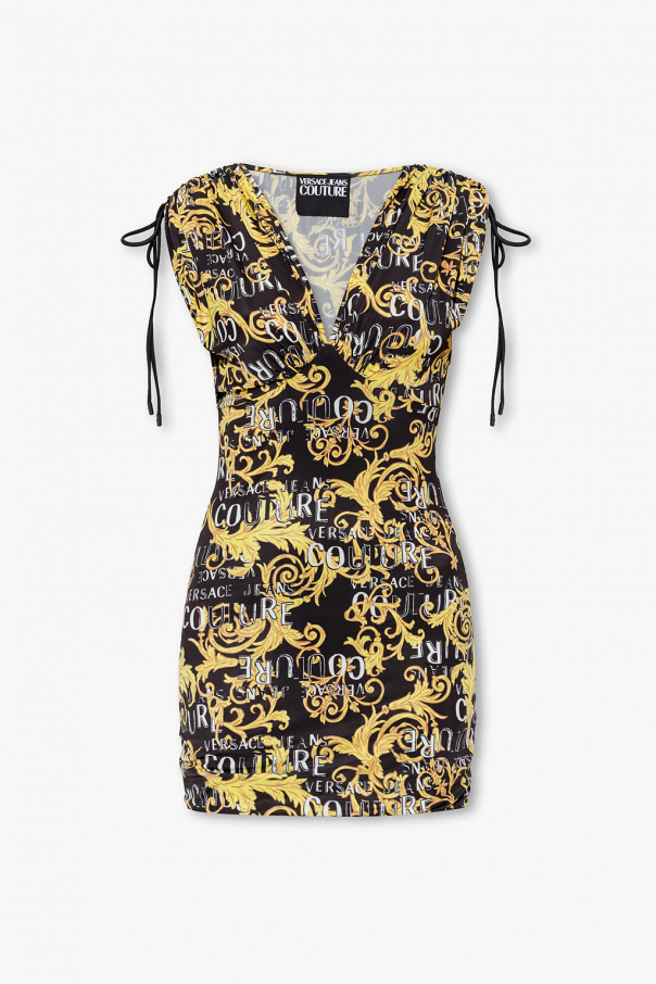 Black Patterned dress Versace Jeans Couture Vitkac GB